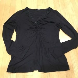 Karen Kane Long Sleeve Beaded Blouse Size XL